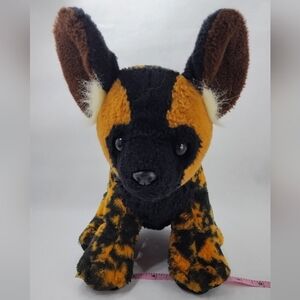 Wild Republic African Wild Dog Calico Hyena Plush Stuffed Animal 10" Brindle